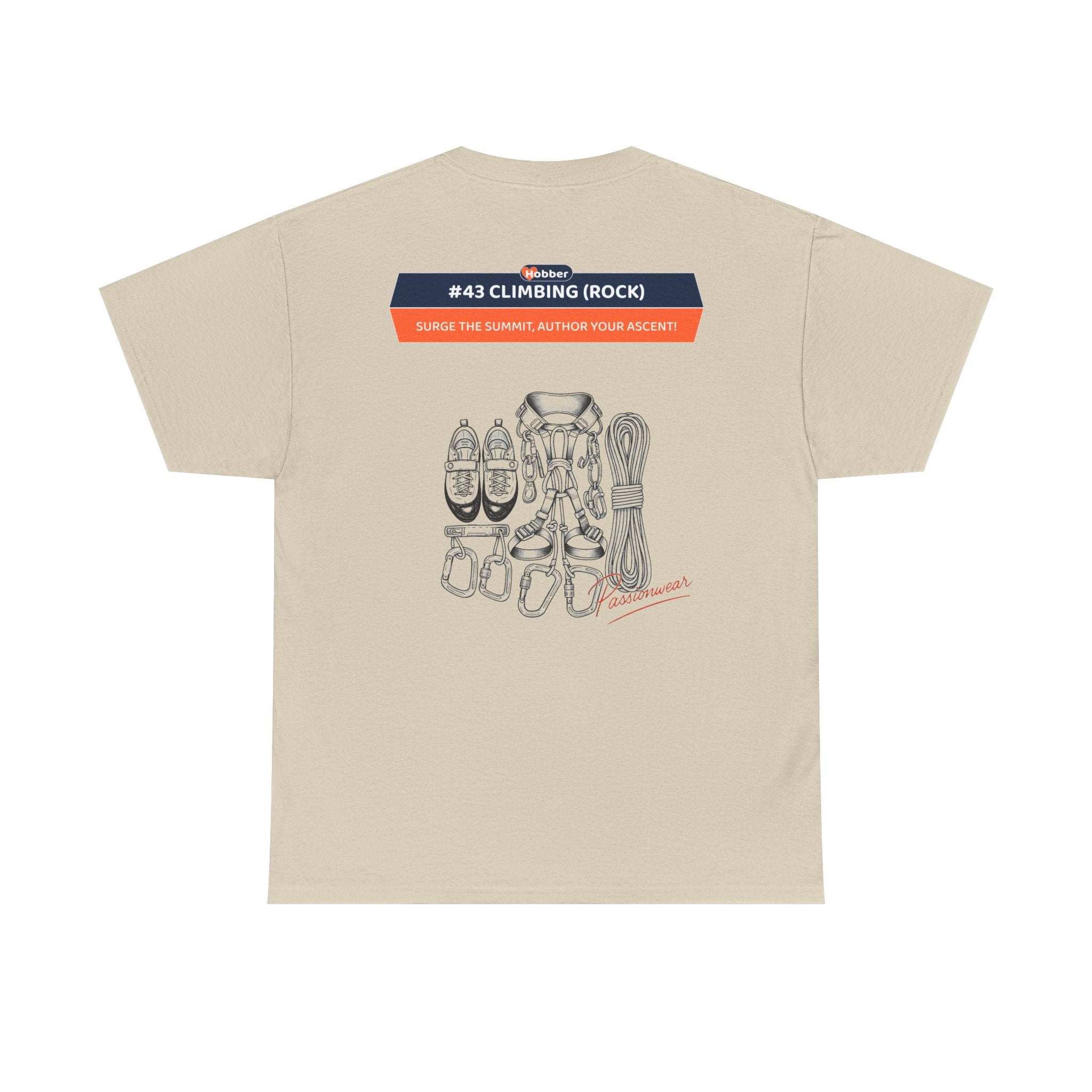 Hobber Mens Sports & Adventure T-Shirt, #43 Climbing (Rock)