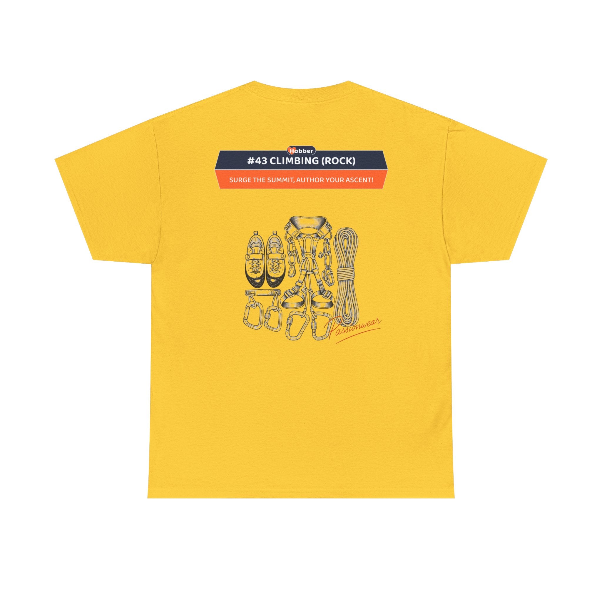 Hobber Mens Sports & Adventure T-Shirt, #43 Climbing (Rock)