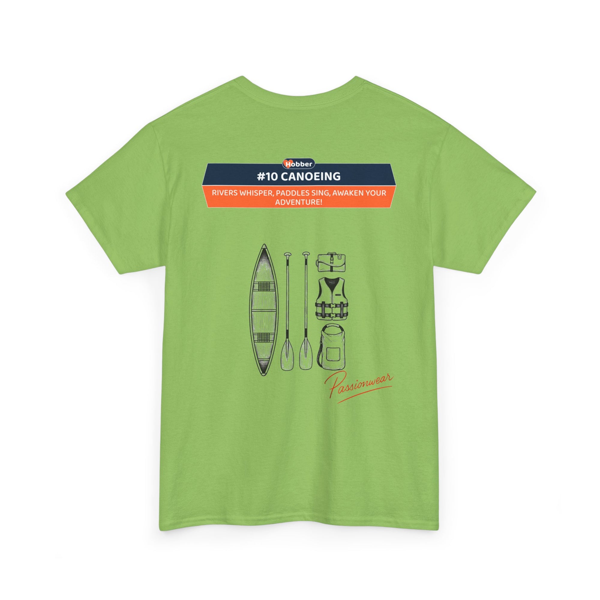 Hobber Unisex Sports & Adventure T-Shirt, #10 Canoeing