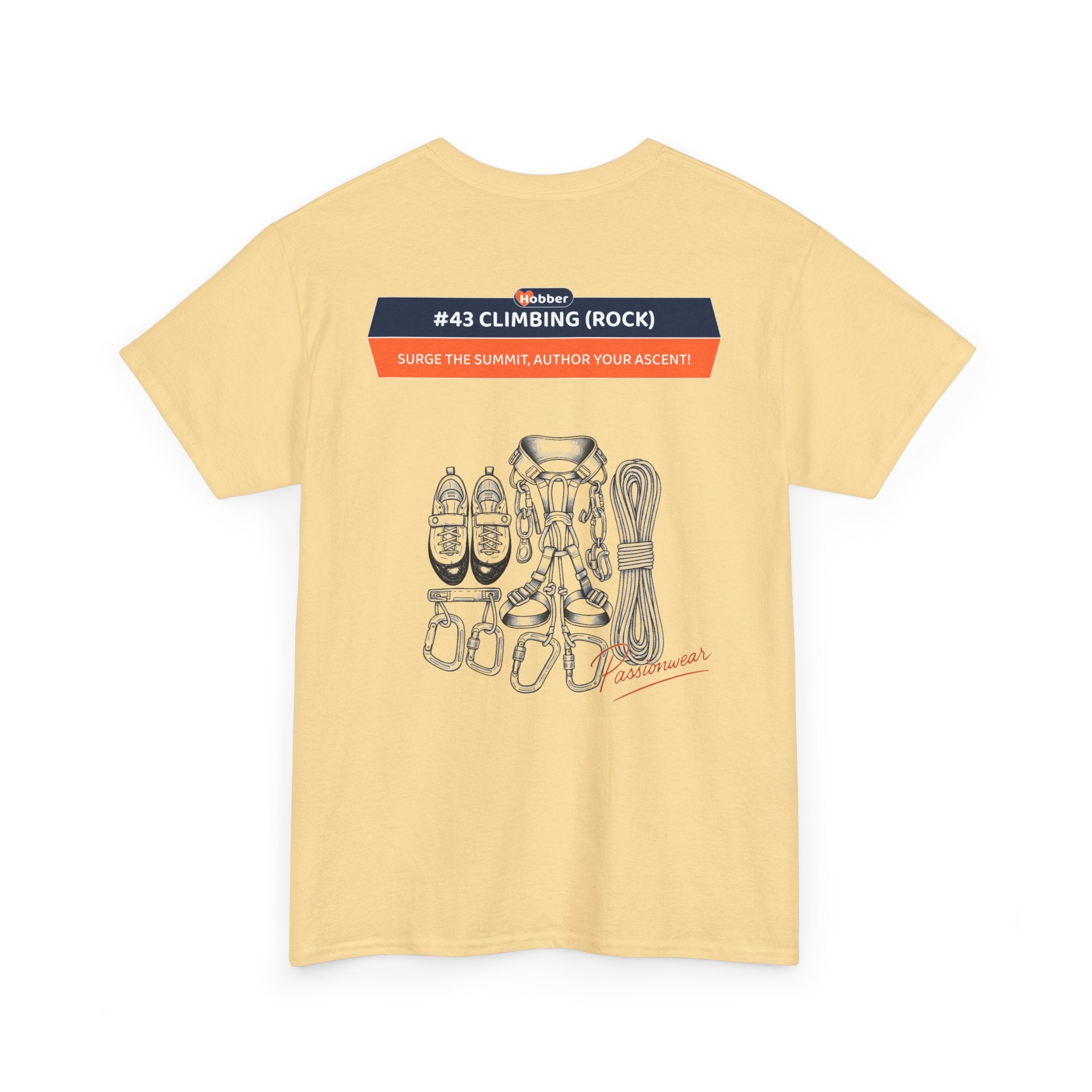 Hobber Mens Sports & Adventure T-Shirt, #43 Climbing (Rock)