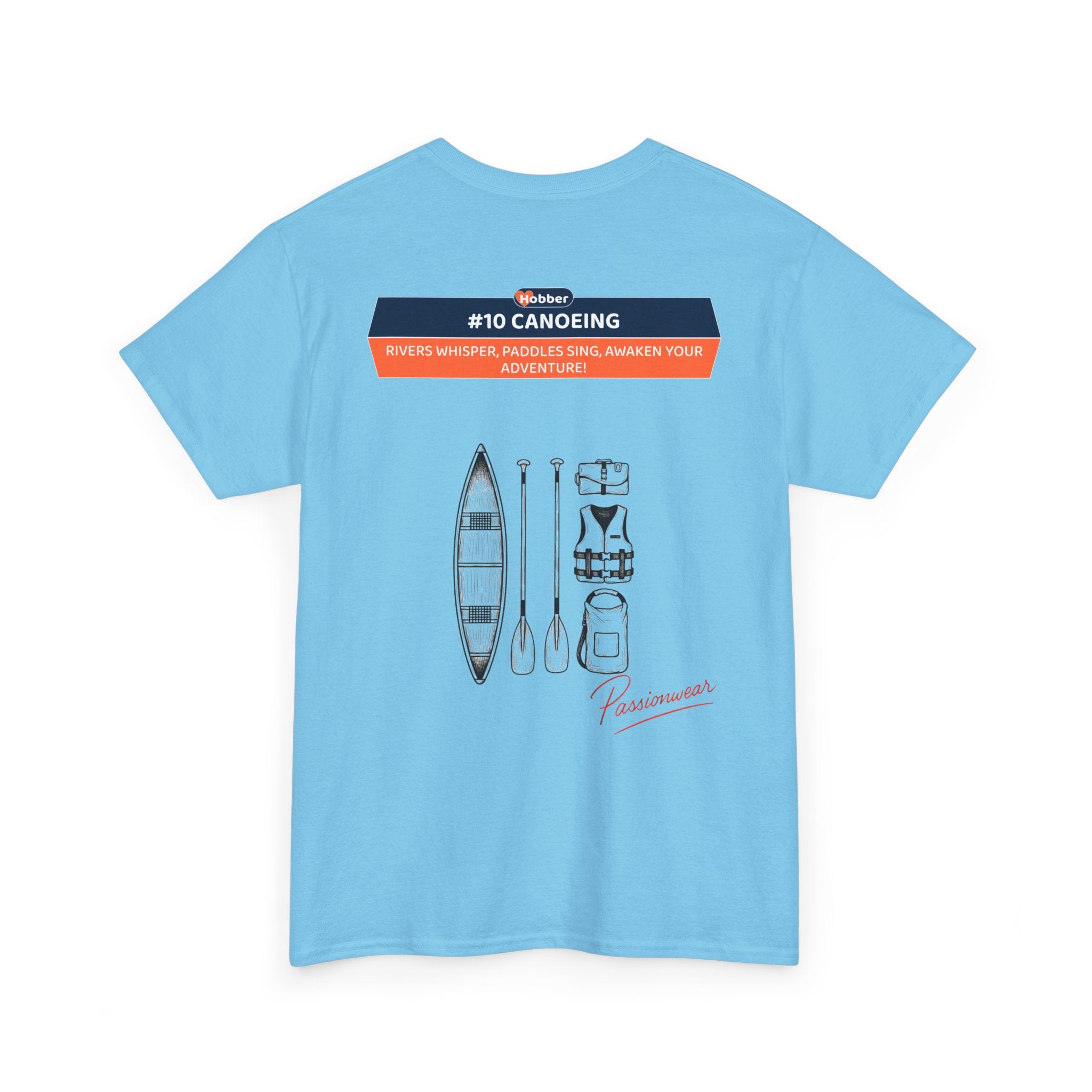 Hobber Unisex Sports & Adventure T-Shirt, #10 Canoeing