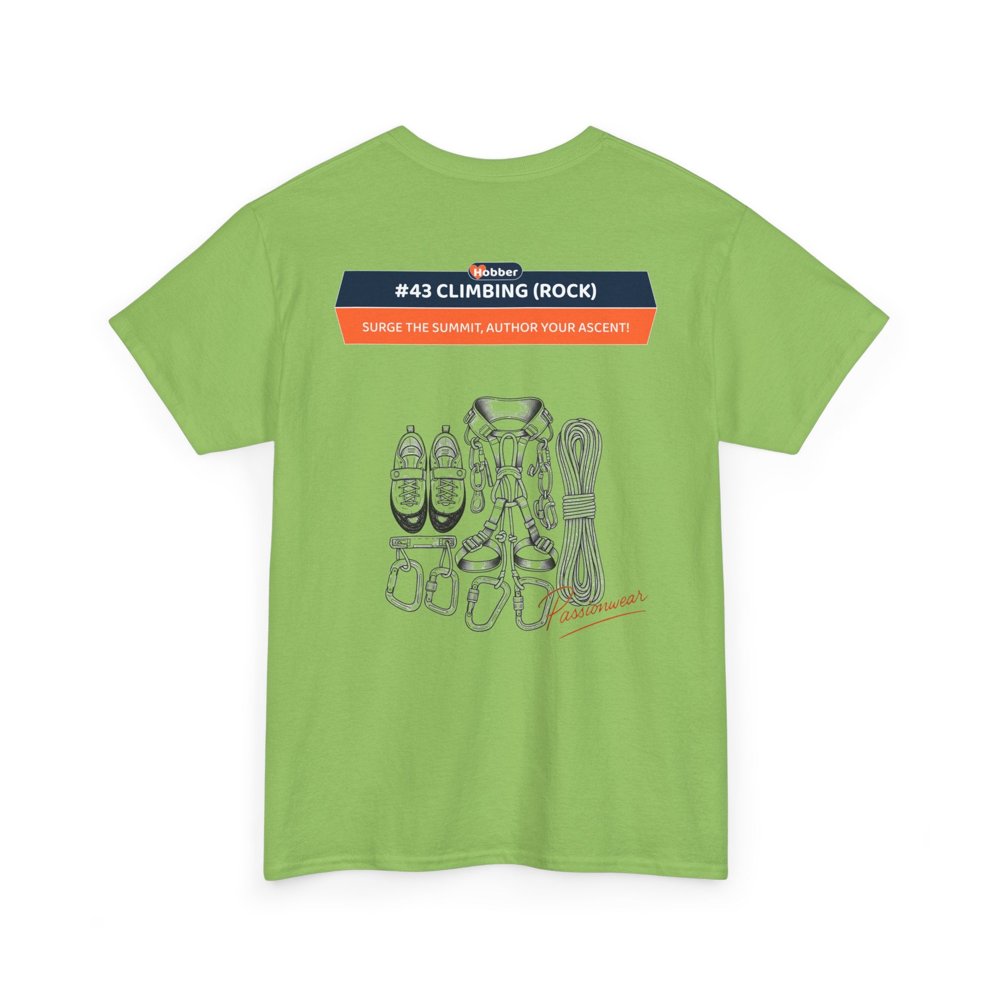 Hobber Mens Sports & Adventure T-Shirt, #43 Climbing (Rock)