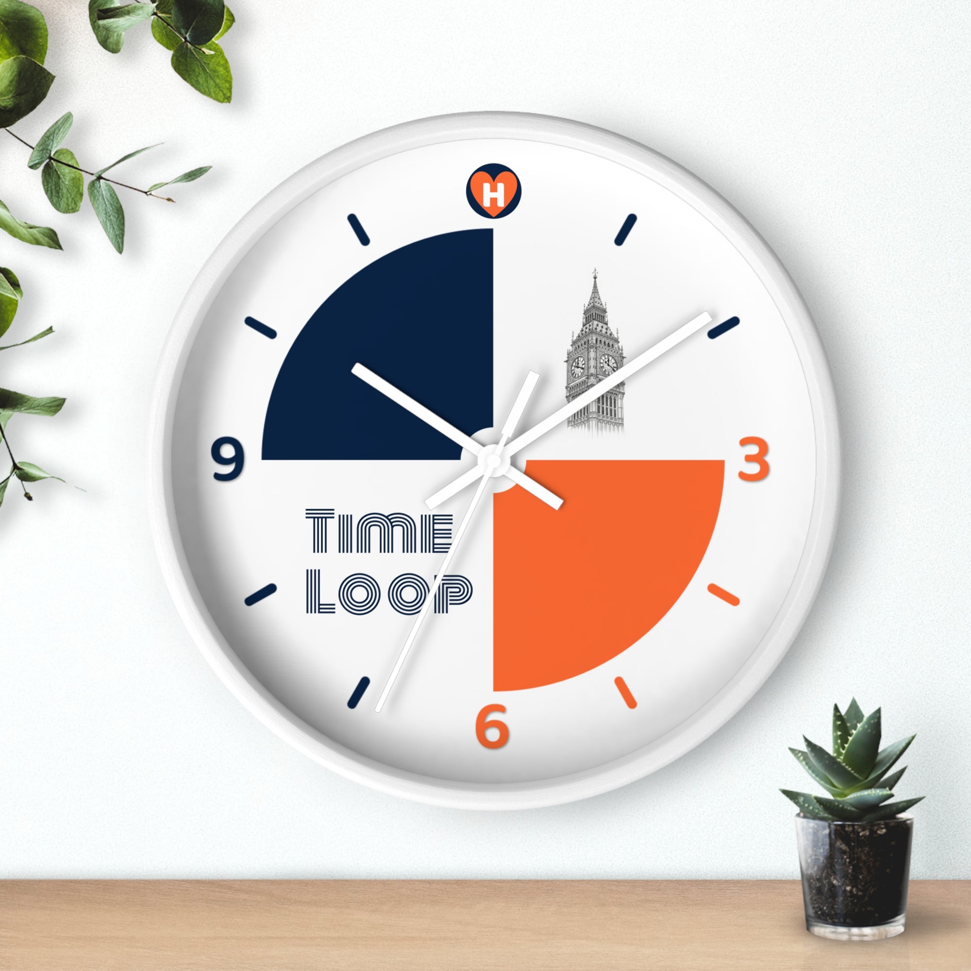 Hobber TimeLoop: Minimalist Geometry Wall Clock for Modern Spaces
