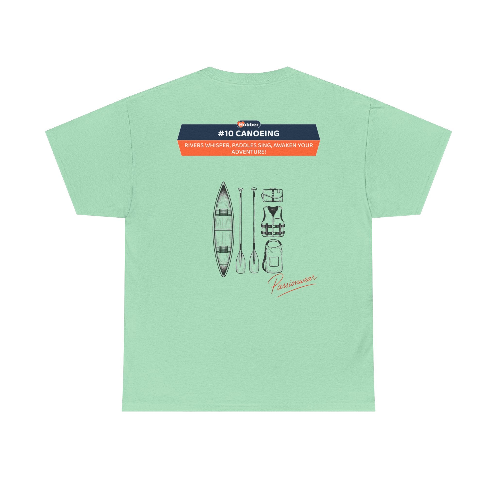 Hobber Unisex Sports & Adventure T-Shirt, #10 Canoeing