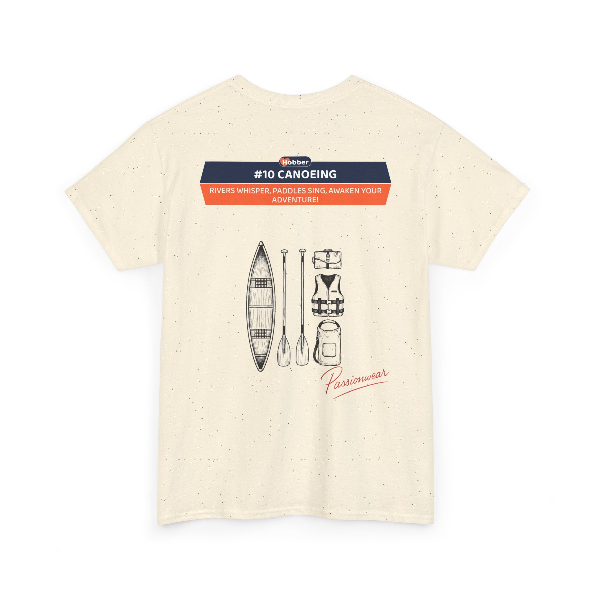 Hobber Unisex Sports & Adventure T-Shirt, #10 Canoeing