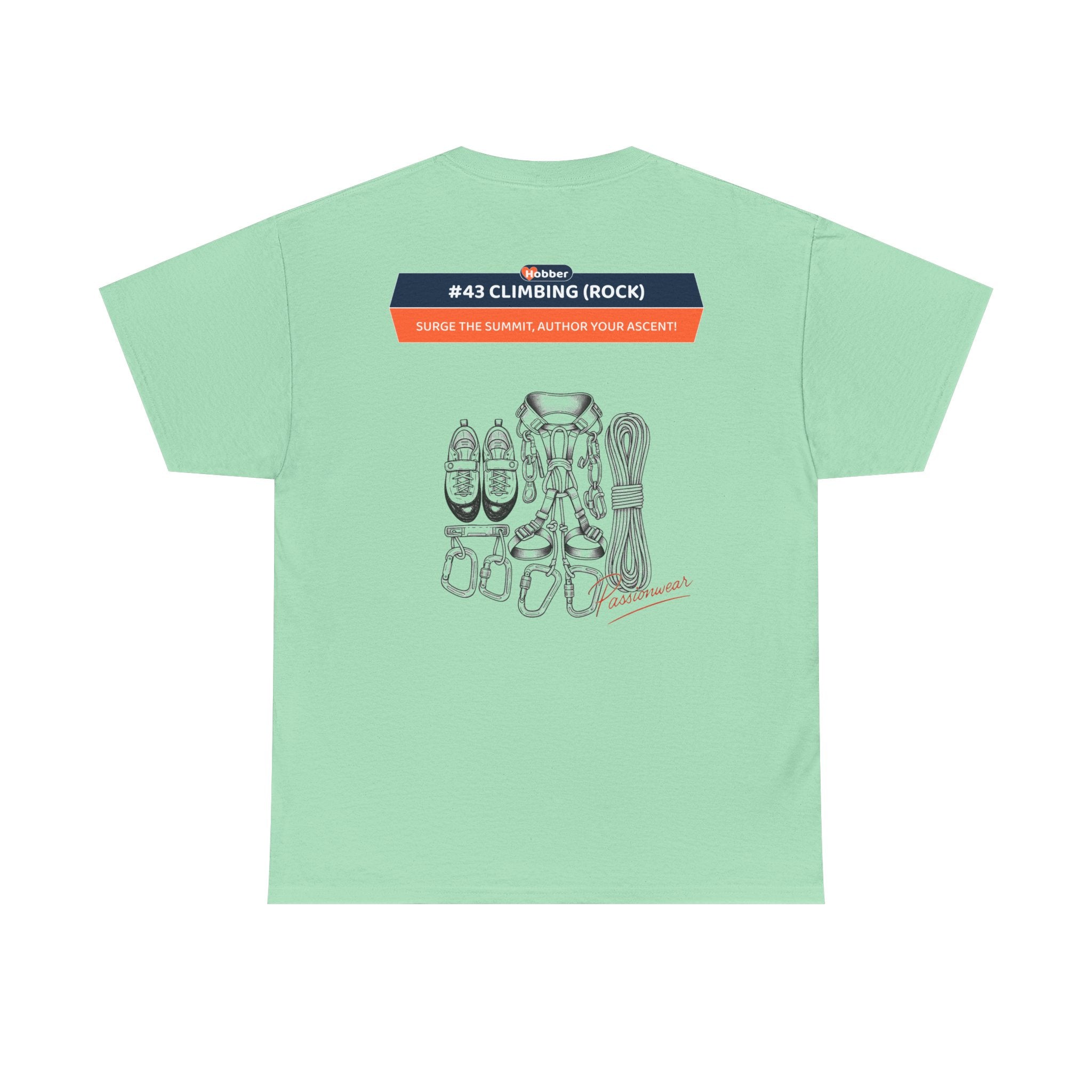 Hobber Mens Sports & Adventure T-Shirt, #43 Climbing (Rock)