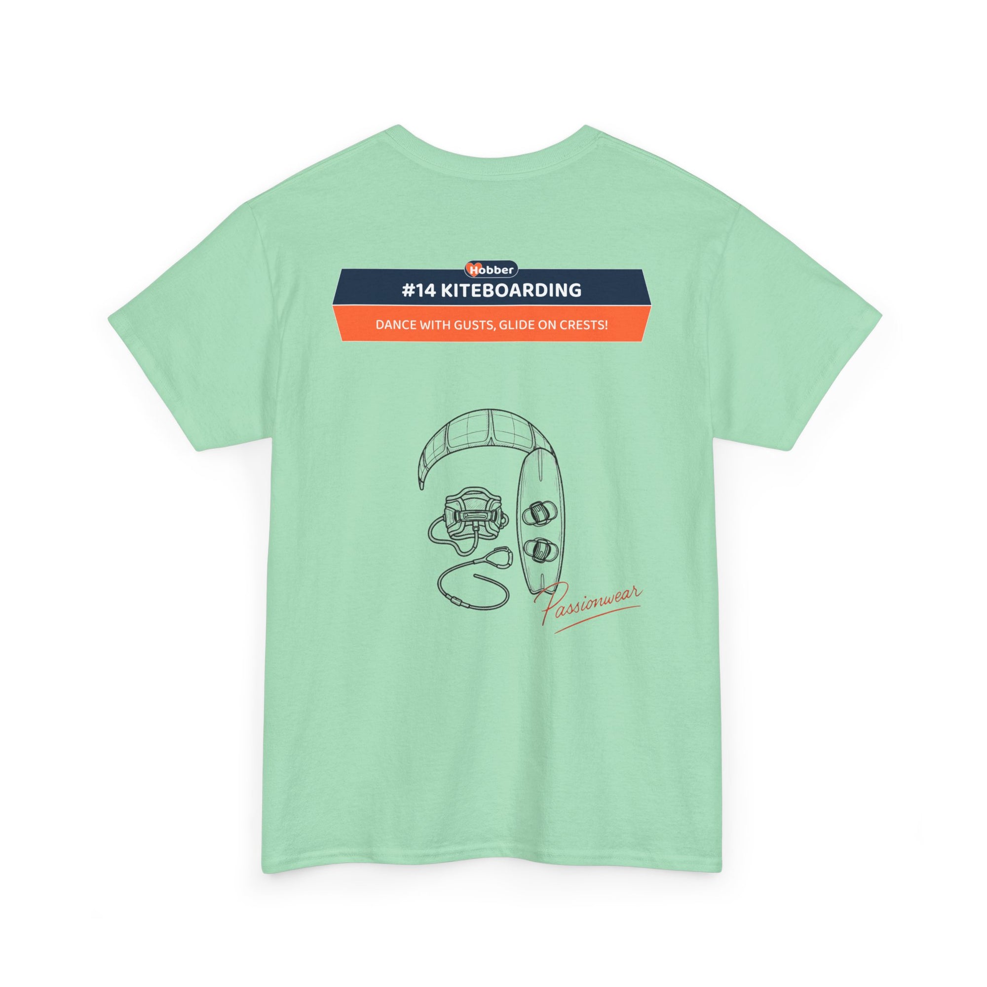 Hobber Mens Sports & Adventure T-Shirt, #14 Kiteboarding