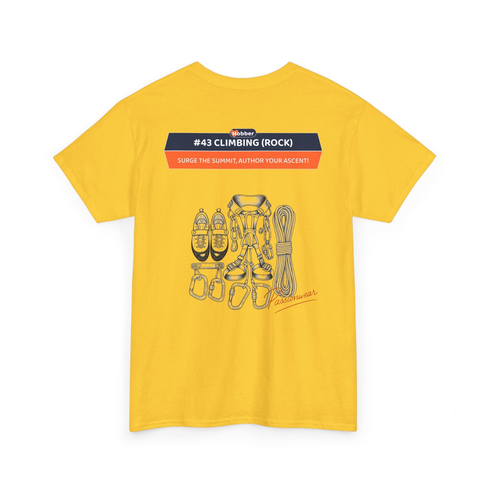 Hobber Mens Sports & Adventure T-Shirt, #43 Climbing (Rock)