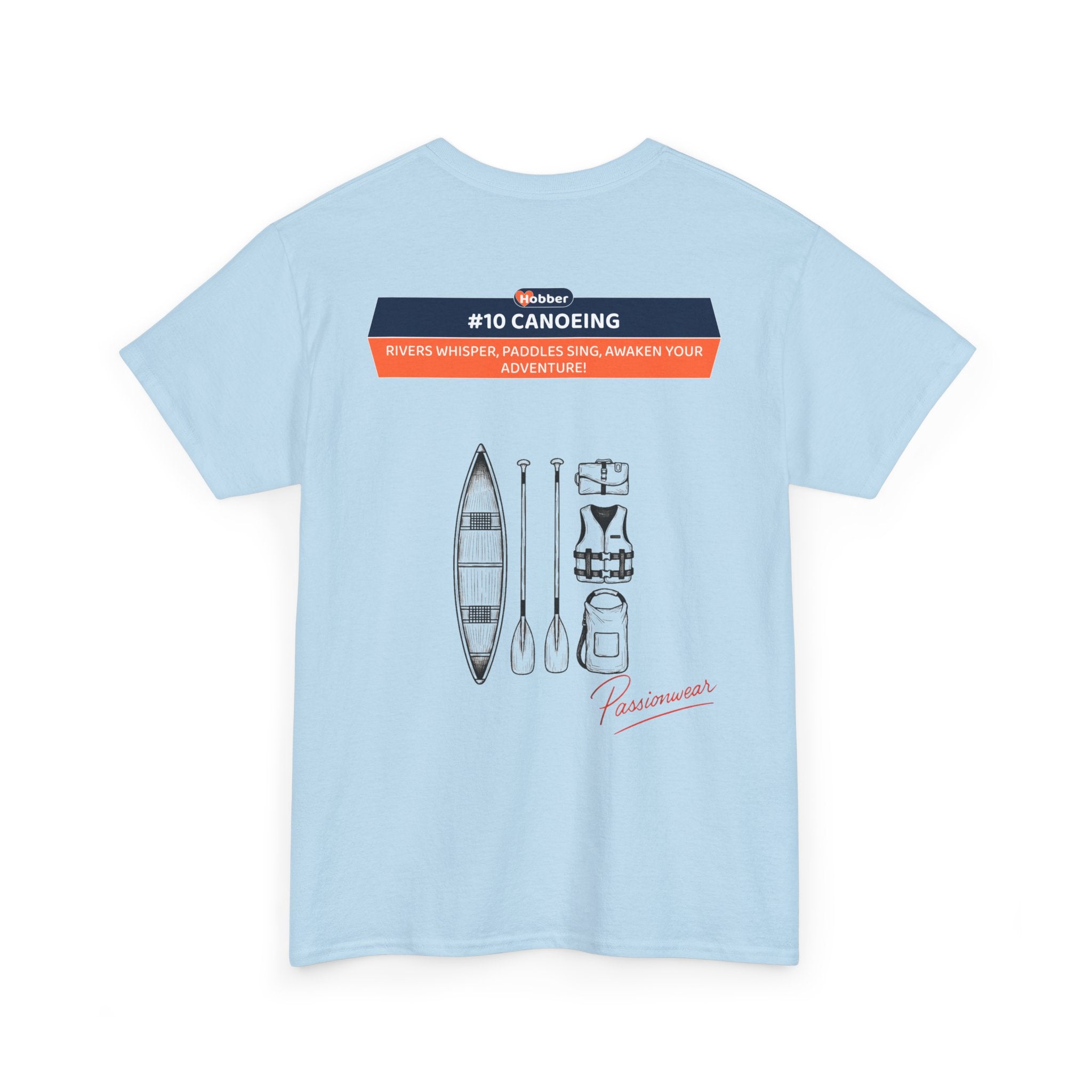 Hobber Unisex Sports & Adventure T-Shirt, #10 Canoeing