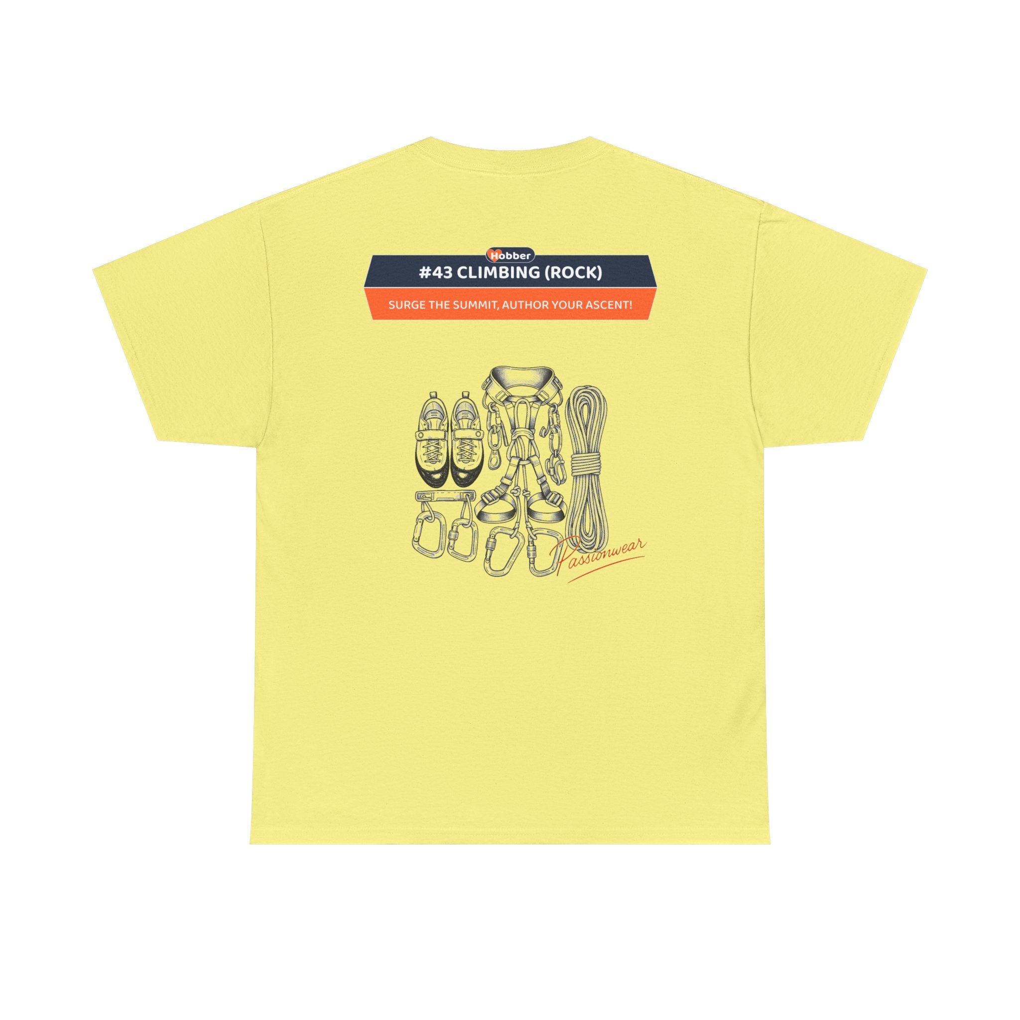 Hobber Mens Sports & Adventure T-Shirt, #43 Climbing (Rock)