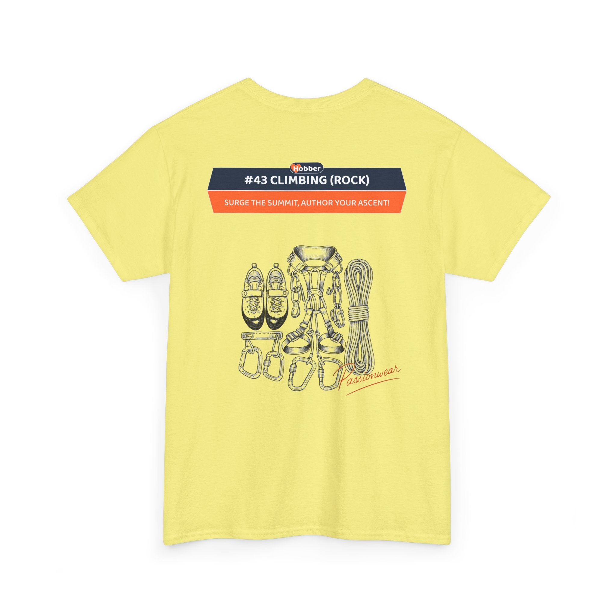 Hobber Mens Sports & Adventure T-Shirt, #43 Climbing (Rock)