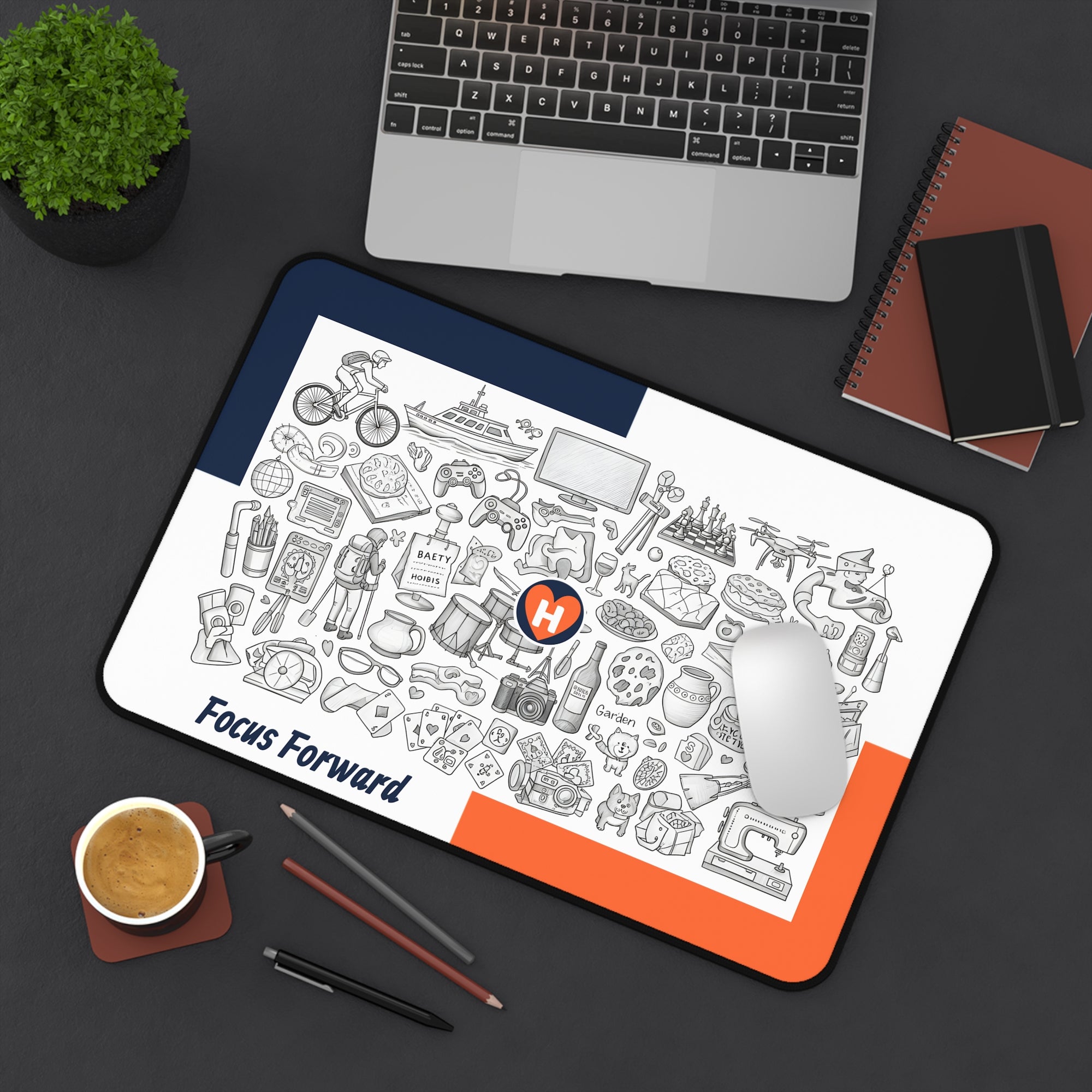 Hobber FocusForward: Designer Desk Pad for Gamers, Creators & Everyday Doers