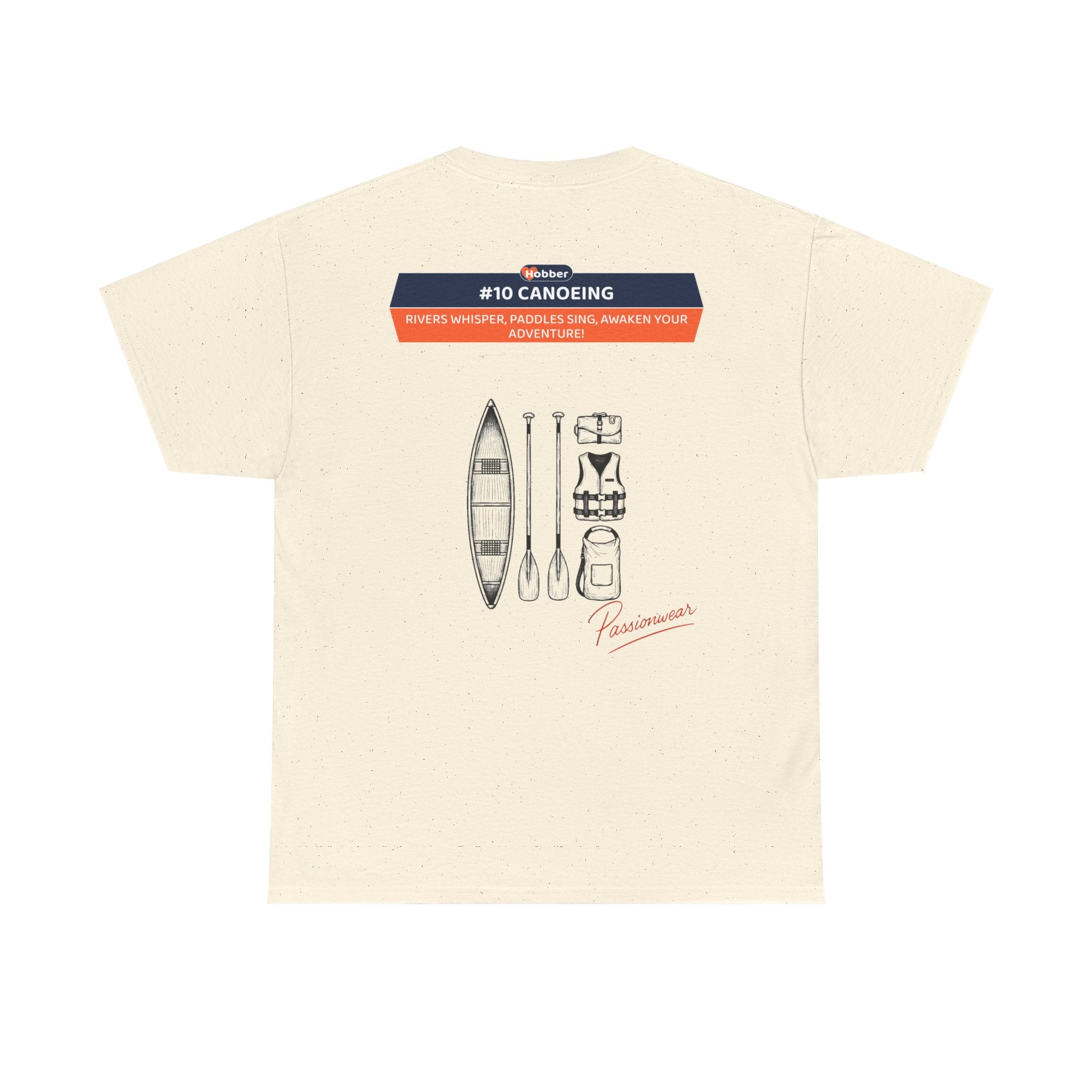Hobber Unisex Sports & Adventure T-Shirt, #10 Canoeing