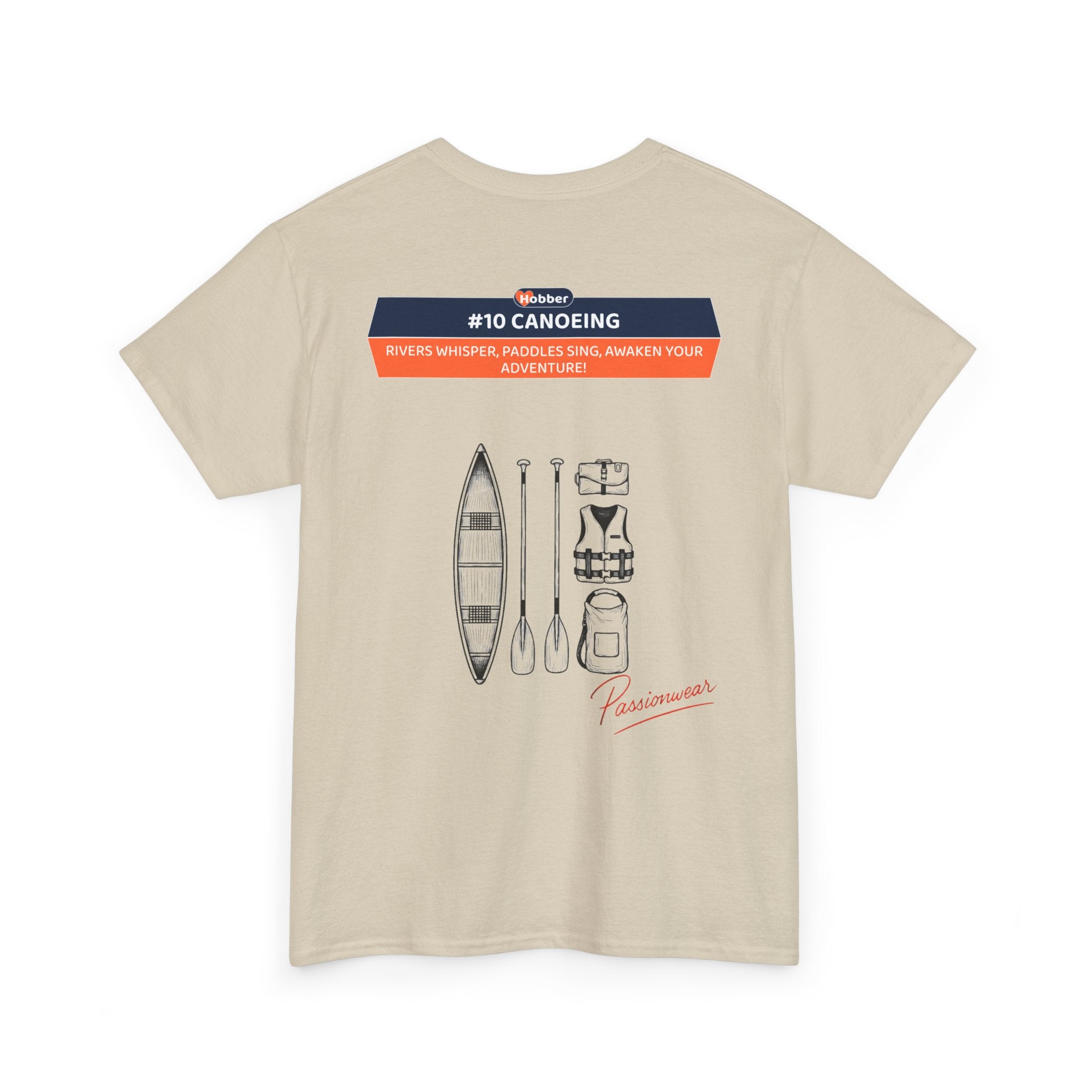 Hobber Unisex Sports & Adventure T-Shirt, #10 Canoeing