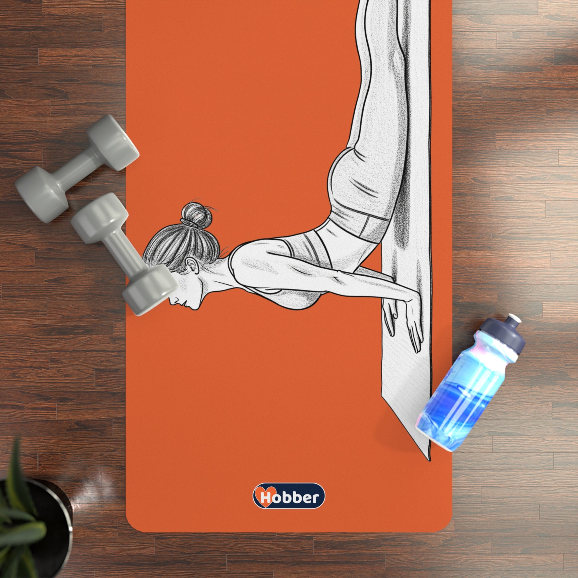 Hobber AsanaFlow Rubber Yoga Mat, Eco-Friendly Fitness Gear, Exercise Yoga Mat for Home, Gym, Meditation, Gift for Yogis