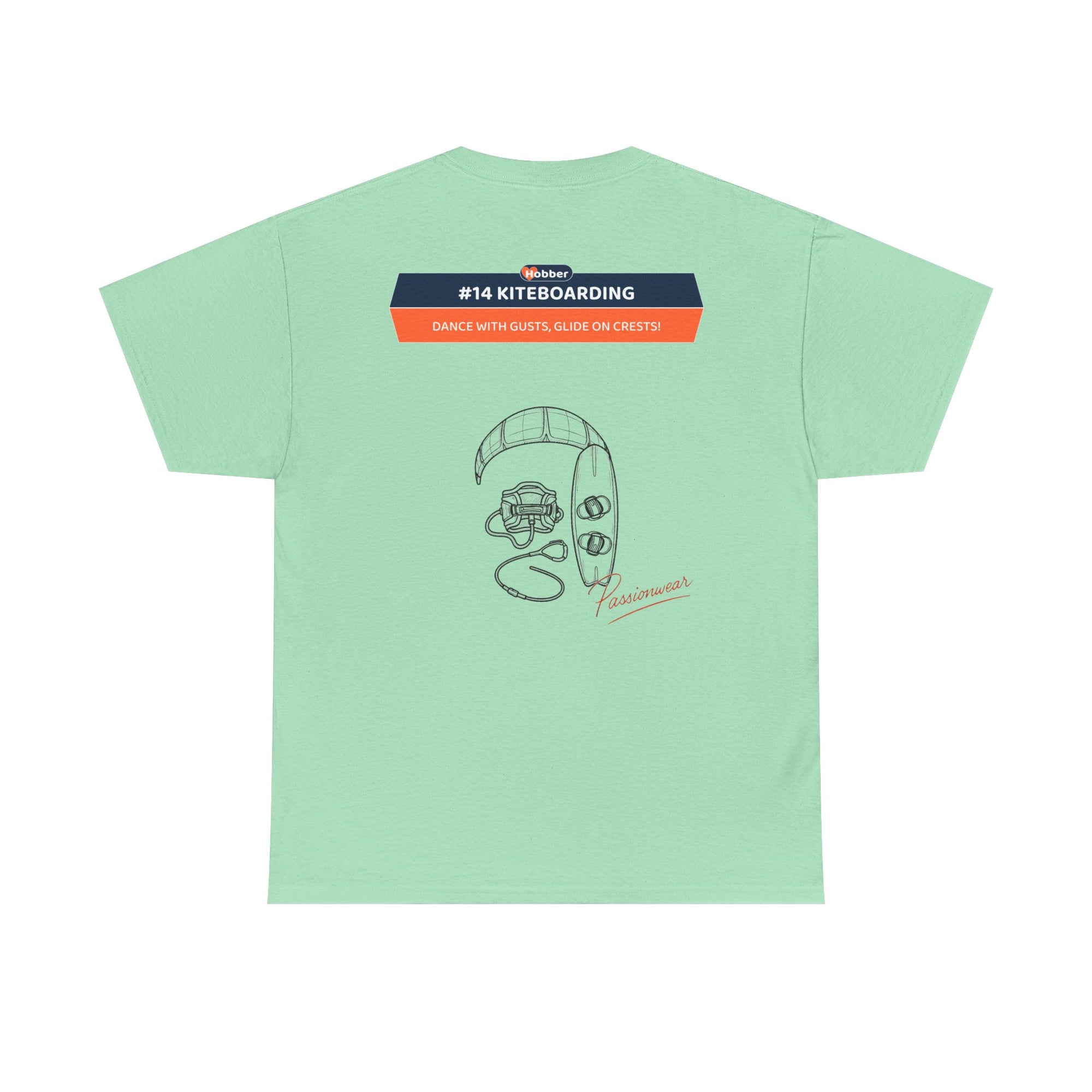 Hobber Mens Sports & Adventure T-Shirt, #14 Kiteboarding