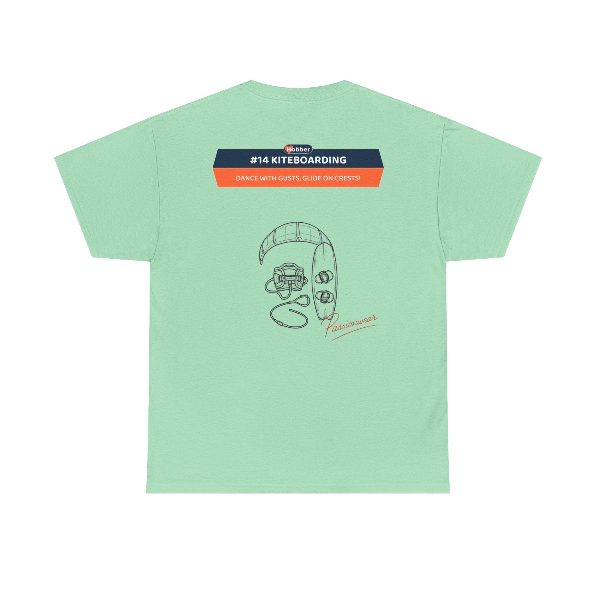 Hobber Mens Sports & Adventure T-Shirt, #14 Kiteboarding