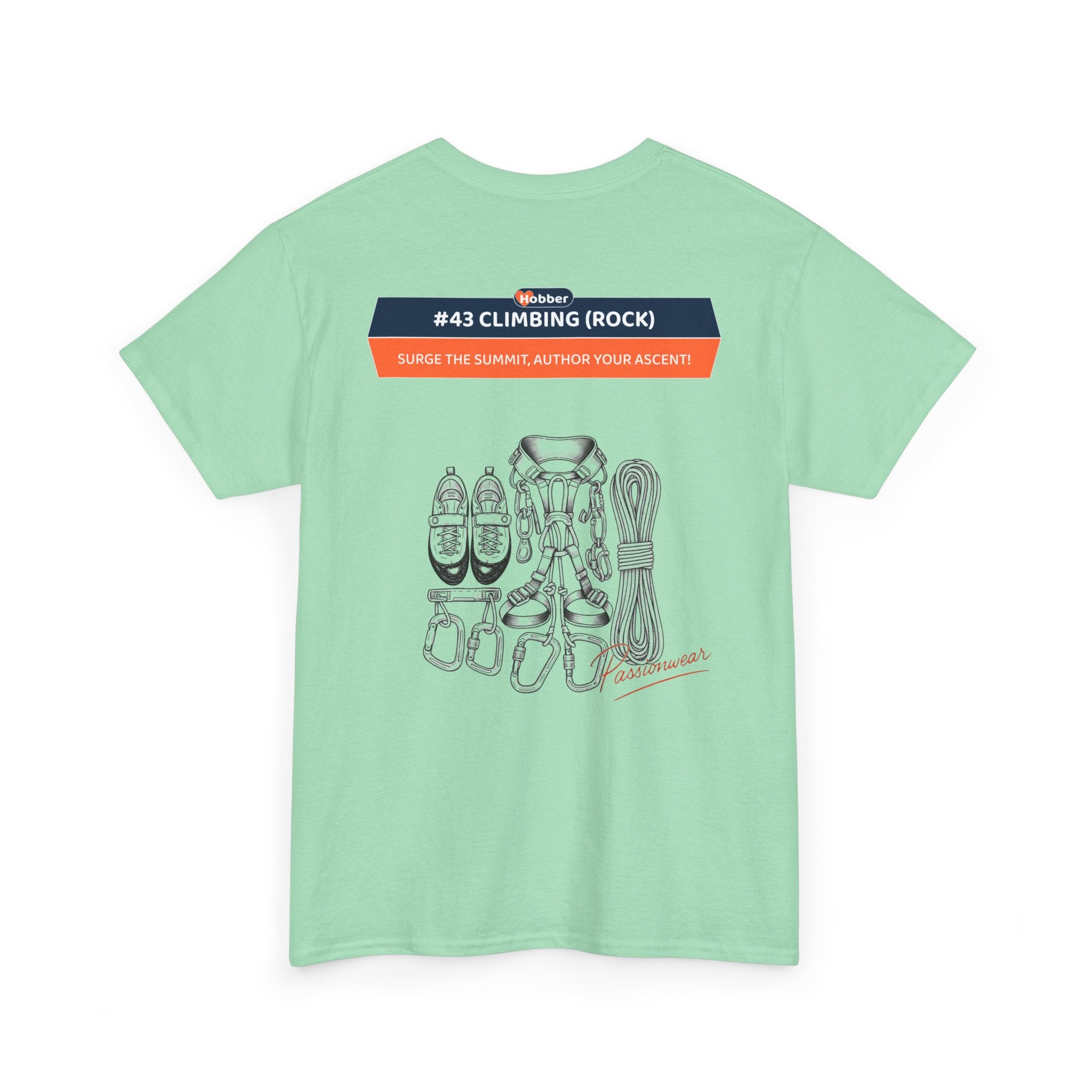 Hobber Mens Sports & Adventure T-Shirt, #43 Climbing (Rock)