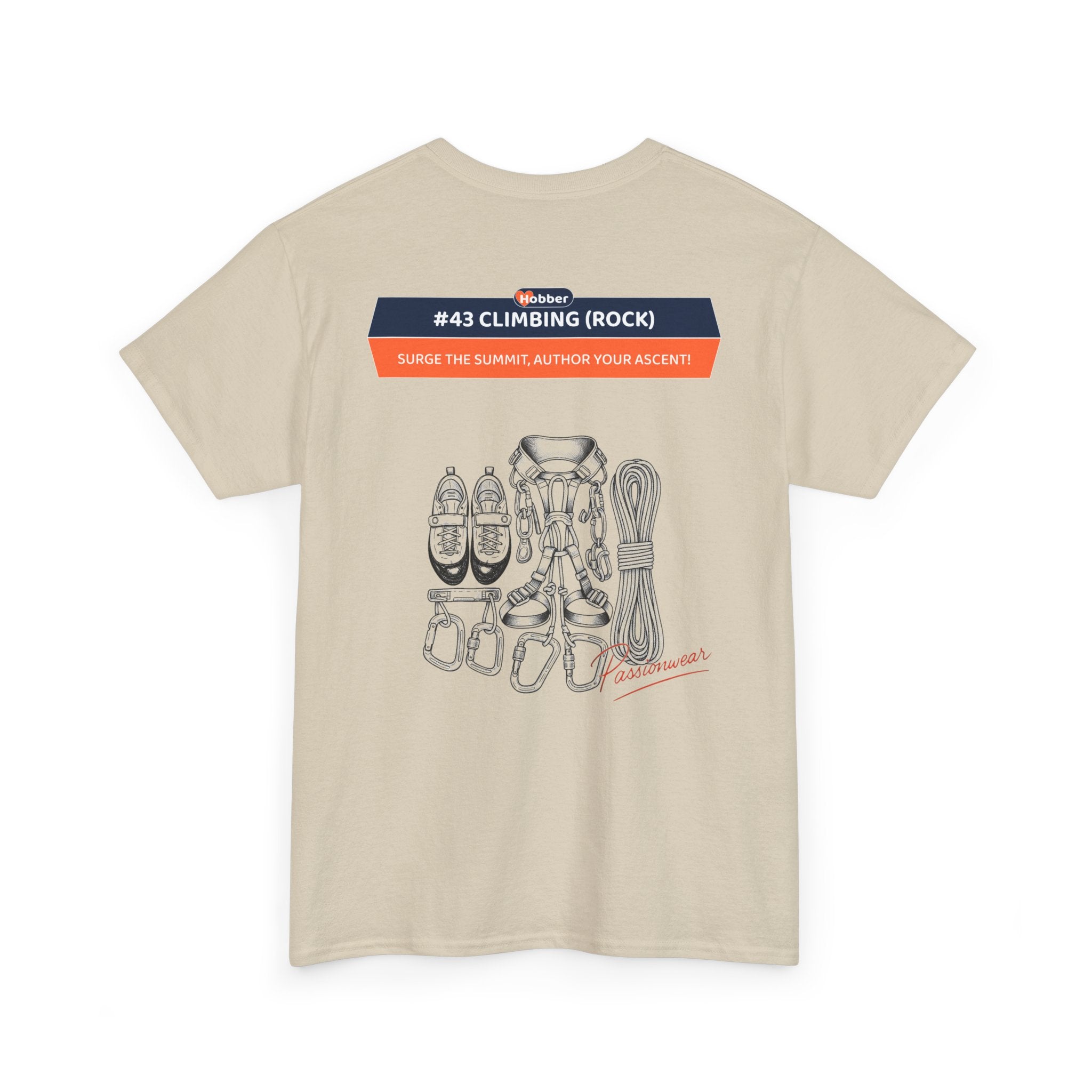 Hobber Mens Sports & Adventure T-Shirt, #43 Climbing (Rock)