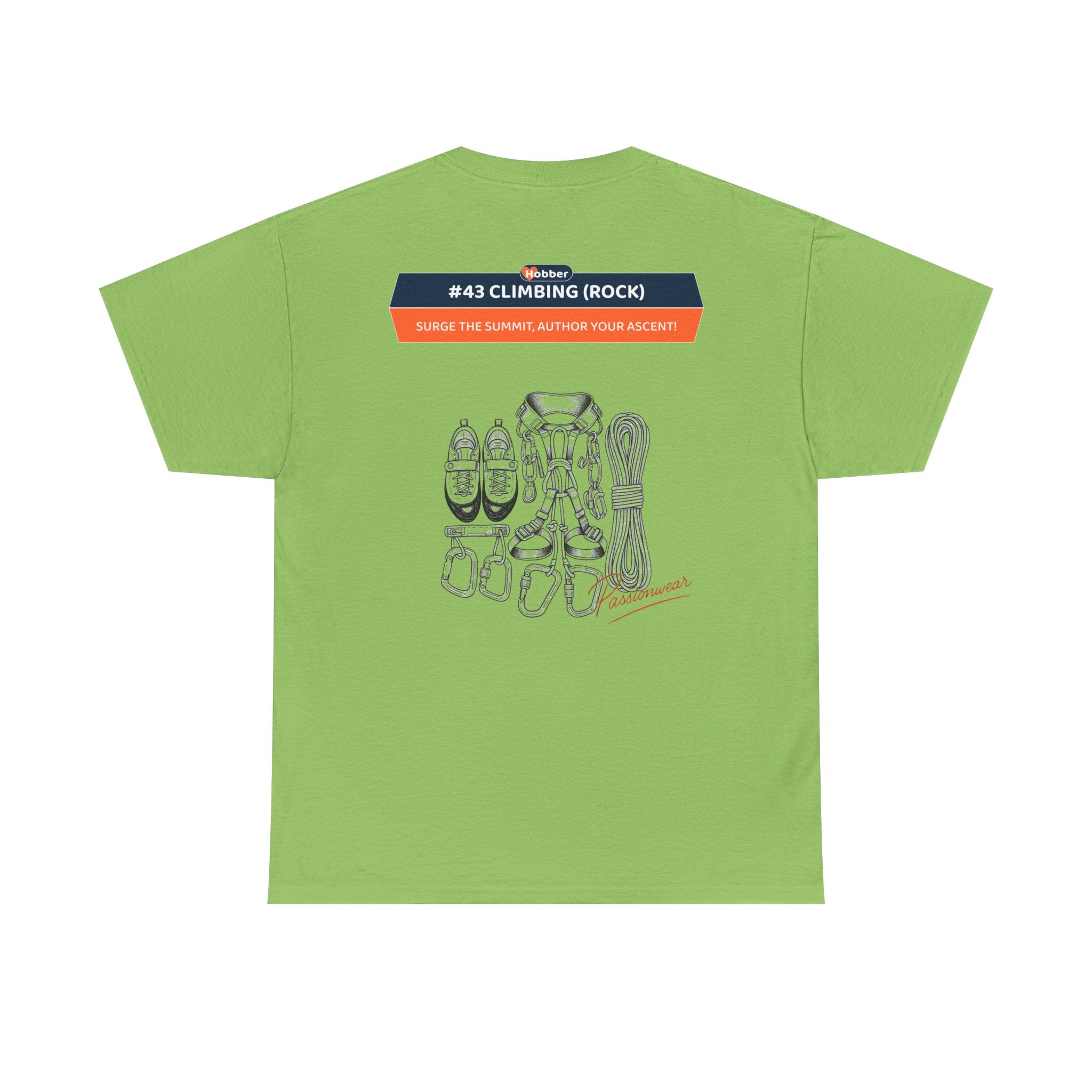 Hobber Mens Sports & Adventure T-Shirt, #43 Climbing (Rock)